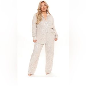 Rise and Shine Sequin pant set